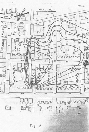 synoptic chart that was produced from the sampling results of the first trial
